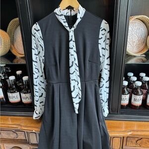 Bat‎ Print Dress - Wednesday Halloween